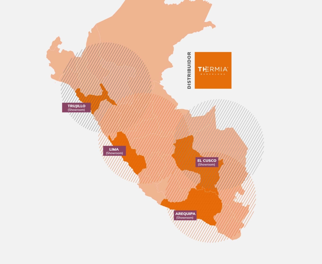 Mapa distribución thermia ne perú